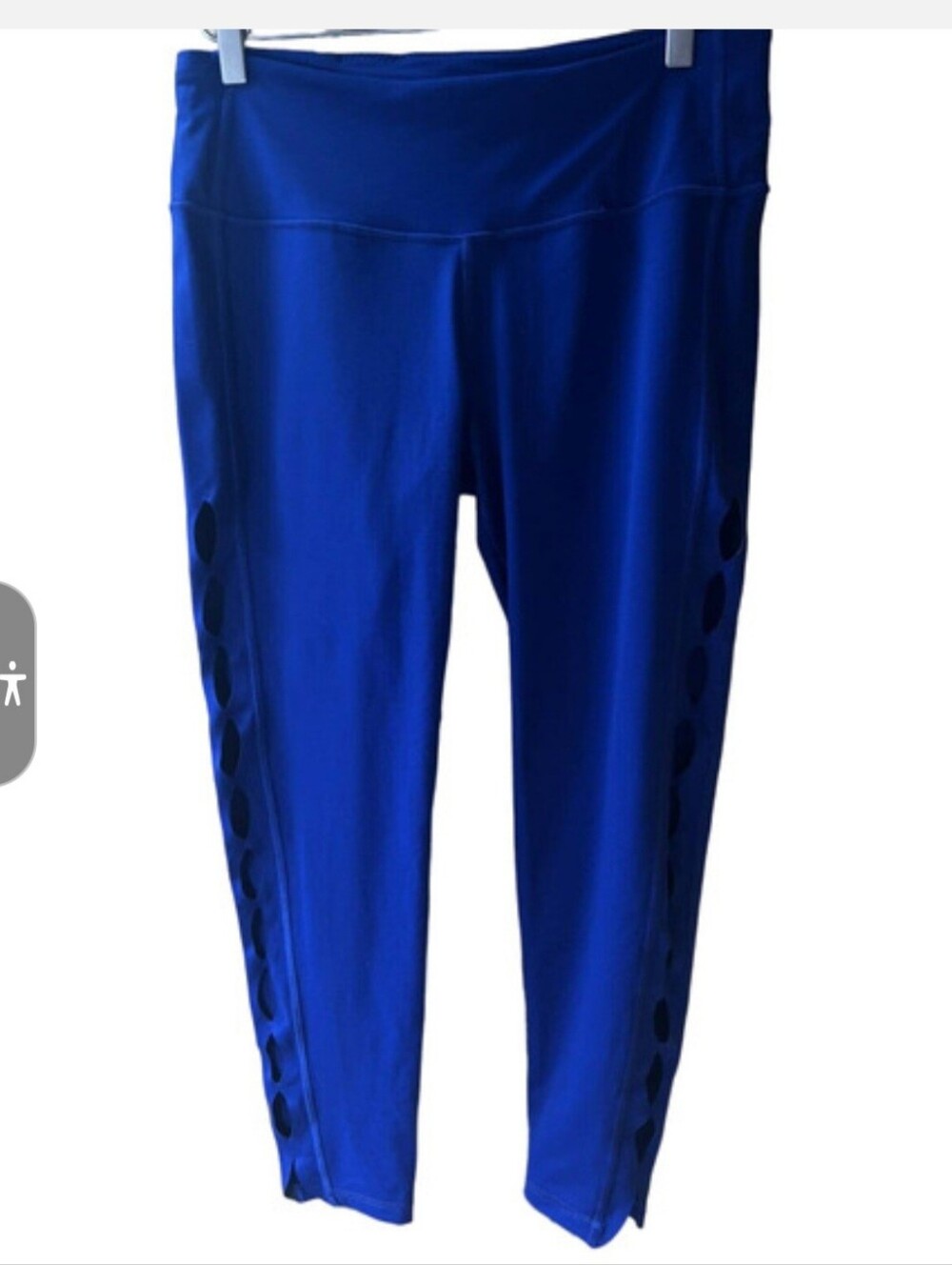 Victoria Secret Knockout Leggings Royal Blue Leggings Mid-Rise, Sz Large
